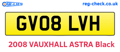 GV08LVH are the vehicle registration plates.