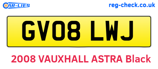 GV08LWJ are the vehicle registration plates.