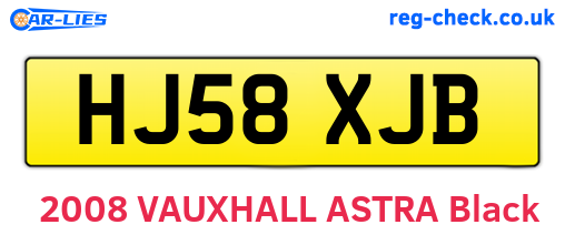 HJ58XJB are the vehicle registration plates.