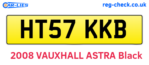 HT57KKB are the vehicle registration plates.