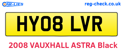 HY08LVR are the vehicle registration plates.