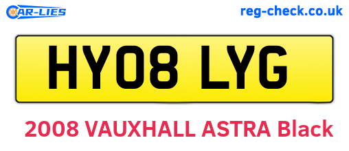 HY08LYG are the vehicle registration plates.