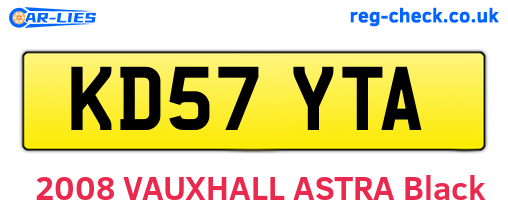 KD57YTA are the vehicle registration plates.