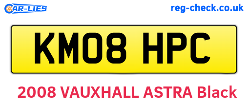 KM08HPC are the vehicle registration plates.