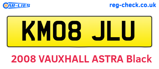 KM08JLU are the vehicle registration plates.