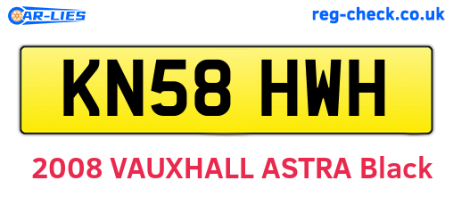 KN58HWH are the vehicle registration plates.