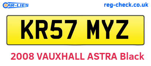 KR57MYZ are the vehicle registration plates.