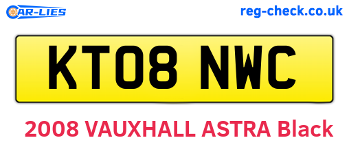 KT08NWC are the vehicle registration plates.