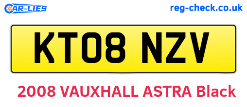KT08NZV are the vehicle registration plates.