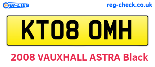 KT08OMH are the vehicle registration plates.