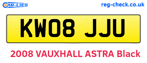 KW08JJU are the vehicle registration plates.