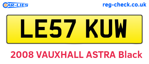 LE57KUW are the vehicle registration plates.