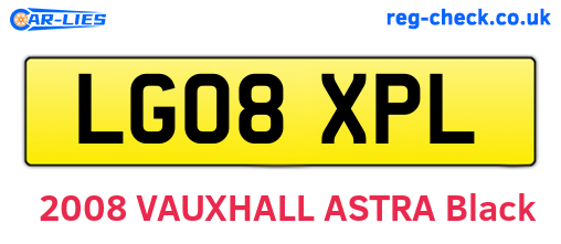 LG08XPL are the vehicle registration plates.