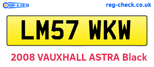 LM57WKW are the vehicle registration plates.