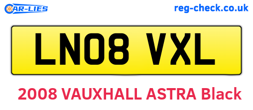 LN08VXL are the vehicle registration plates.