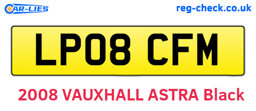 LP08CFM are the vehicle registration plates.