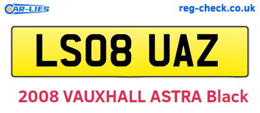 LS08UAZ are the vehicle registration plates.