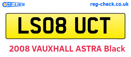 LS08UCT are the vehicle registration plates.