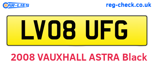 LV08UFG are the vehicle registration plates.