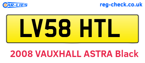 LV58HTL are the vehicle registration plates.