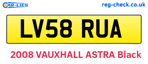LV58RUA are the vehicle registration plates.