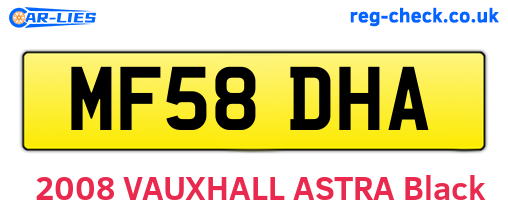 MF58DHA are the vehicle registration plates.