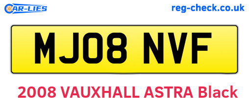 MJ08NVF are the vehicle registration plates.