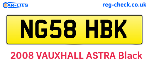 NG58HBK are the vehicle registration plates.