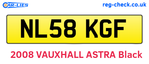 NL58KGF are the vehicle registration plates.