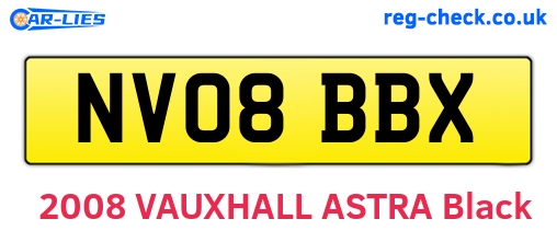 NV08BBX are the vehicle registration plates.