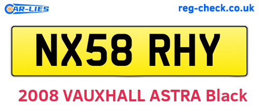 NX58RHY are the vehicle registration plates.