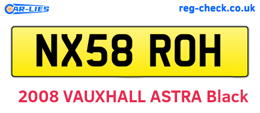 NX58ROH are the vehicle registration plates.