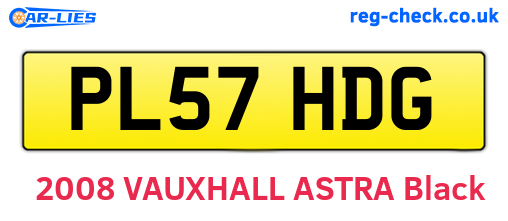 PL57HDG are the vehicle registration plates.