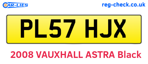 PL57HJX are the vehicle registration plates.