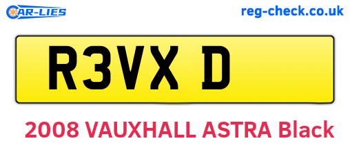 R3VXD are the vehicle registration plates.