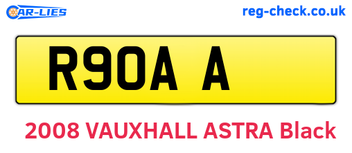 R9OAA are the vehicle registration plates.
