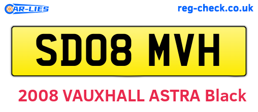 SD08MVH are the vehicle registration plates.