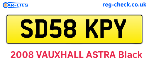 SD58KPY are the vehicle registration plates.
