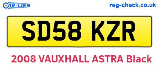SD58KZR are the vehicle registration plates.
