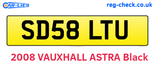 SD58LTU are the vehicle registration plates.