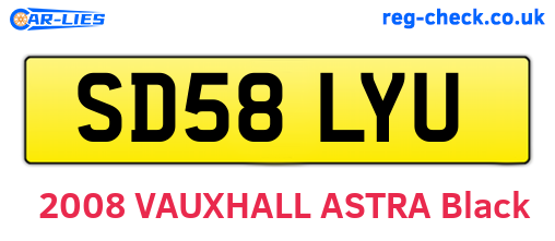 SD58LYU are the vehicle registration plates.