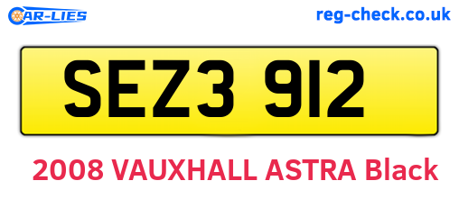 SEZ3912 are the vehicle registration plates.