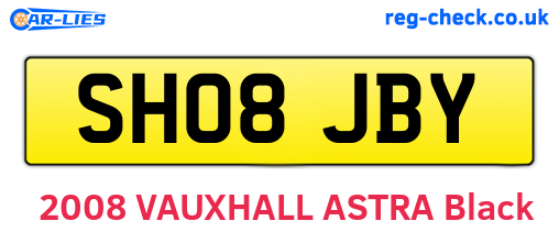 SH08JBY are the vehicle registration plates.