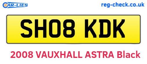 SH08KDK are the vehicle registration plates.