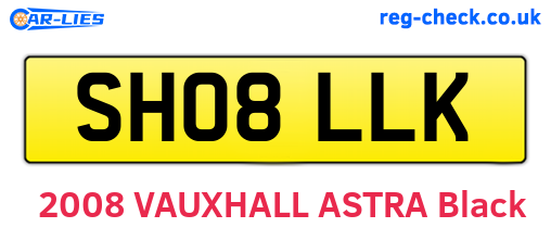 SH08LLK are the vehicle registration plates.