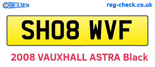 SH08WVF are the vehicle registration plates.