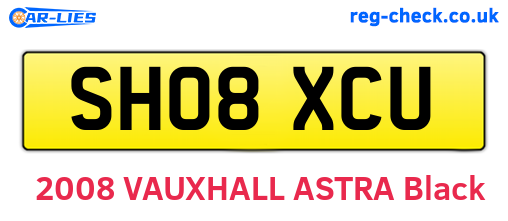 SH08XCU are the vehicle registration plates.