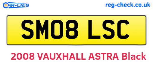 SM08LSC are the vehicle registration plates.