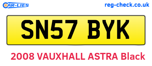 SN57BYK are the vehicle registration plates.