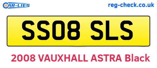 SS08SLS are the vehicle registration plates.
